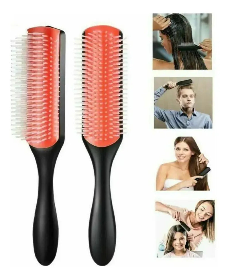 Cepillo Pelo Rizado Profesional Redondo Desenreda Rapido