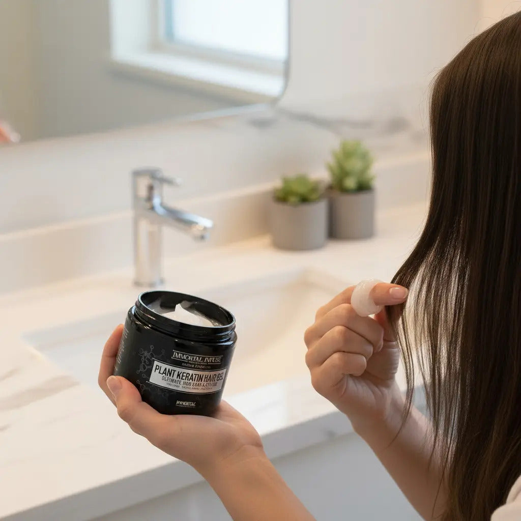 Gel Fijador Immortal Plant Keratin 500ml - Fijación Fuerte Sin Alcohol