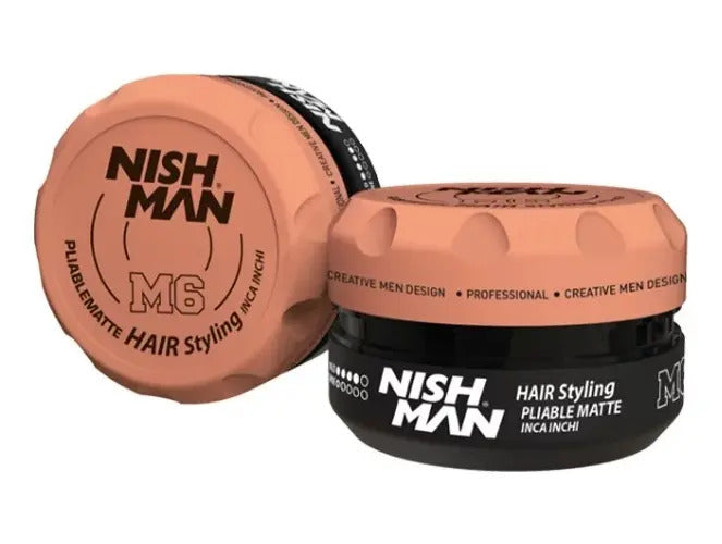 Cera Nishman M6 Matte Hair Styling con Inca Inchi - Fijación Fuerte 100ml