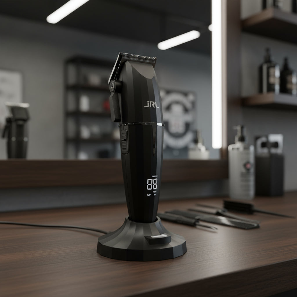 Máquina JRL Onyx Clipper Profesional Fade 7500 RPM con Base de Carga