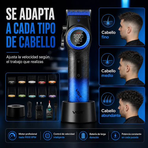 Cortapelos Profesional Vgr V-001 Potencia Regulable 9000 Rpm