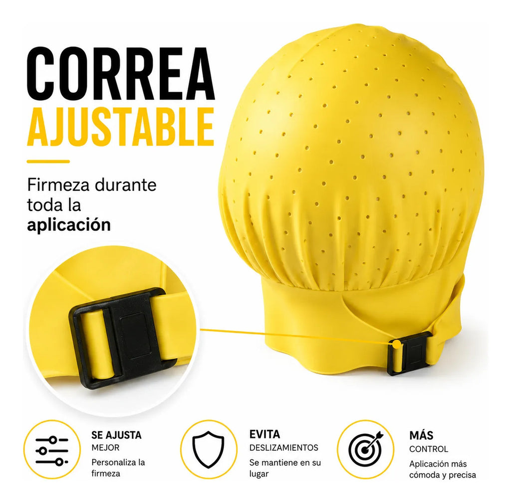 Gorro Mechas Profesional Silicona Flexible Ajustable