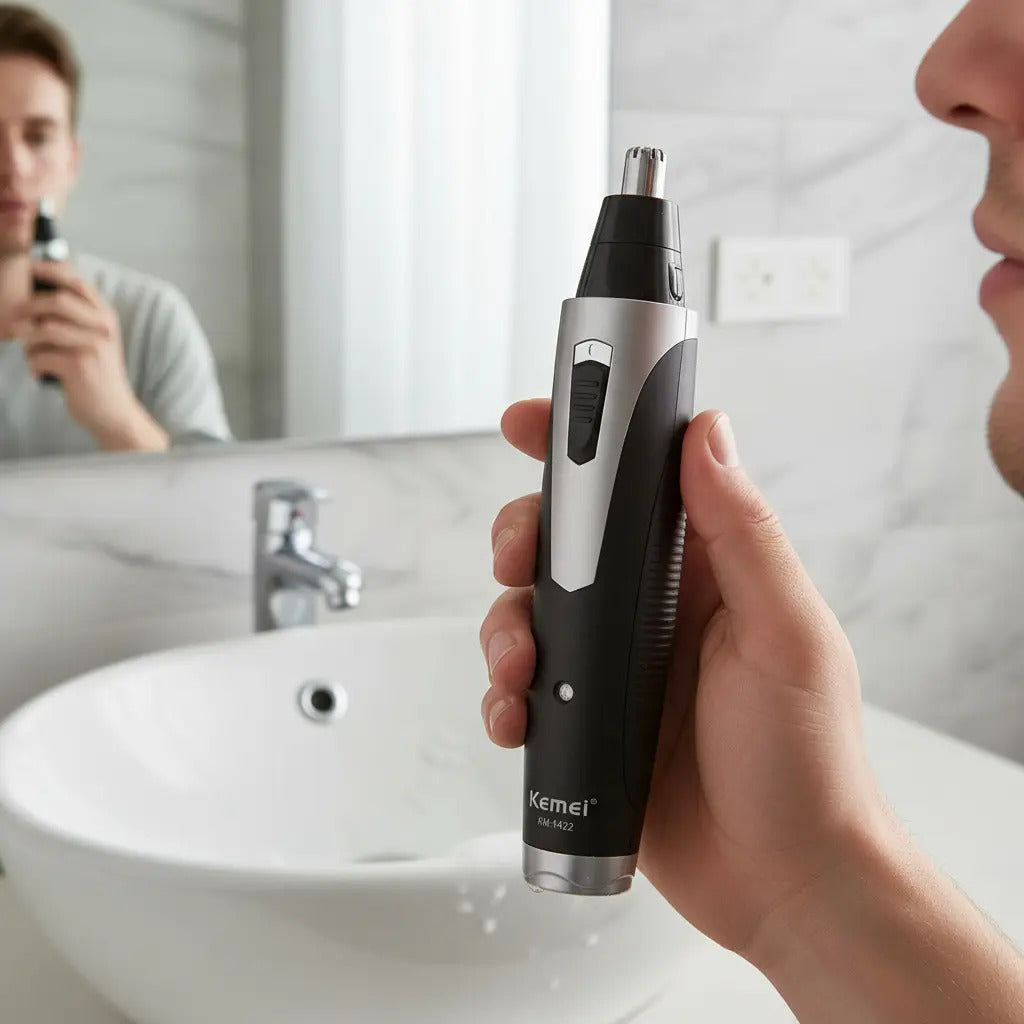 Trimmer Recargable Kemei 3 en 1 KM-6651: Cortadora de Nariz, Cejas y Patillas