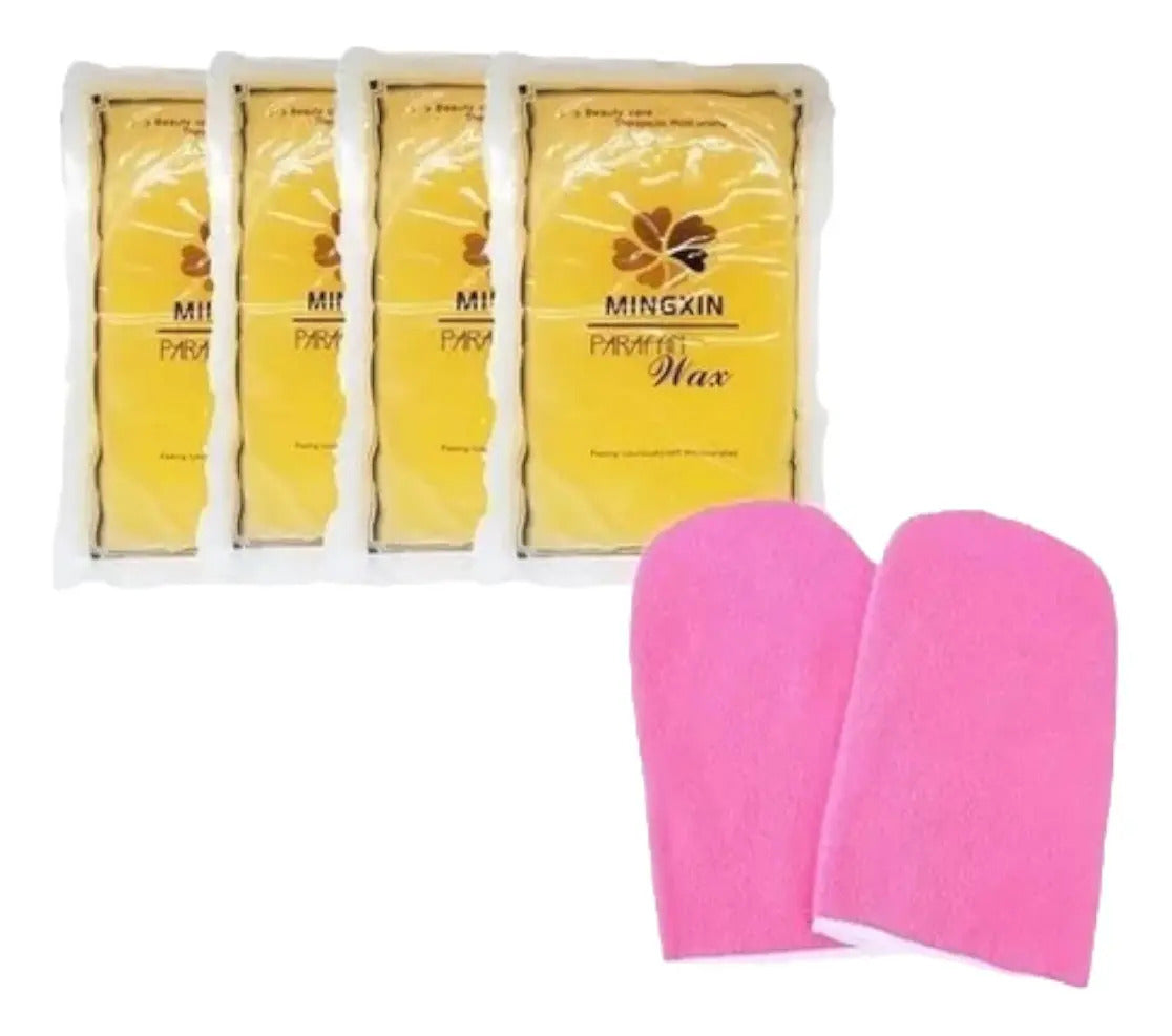 Kit Parafina Completo Olla 3kg + 4 Ceras 450g + 2 Guantes