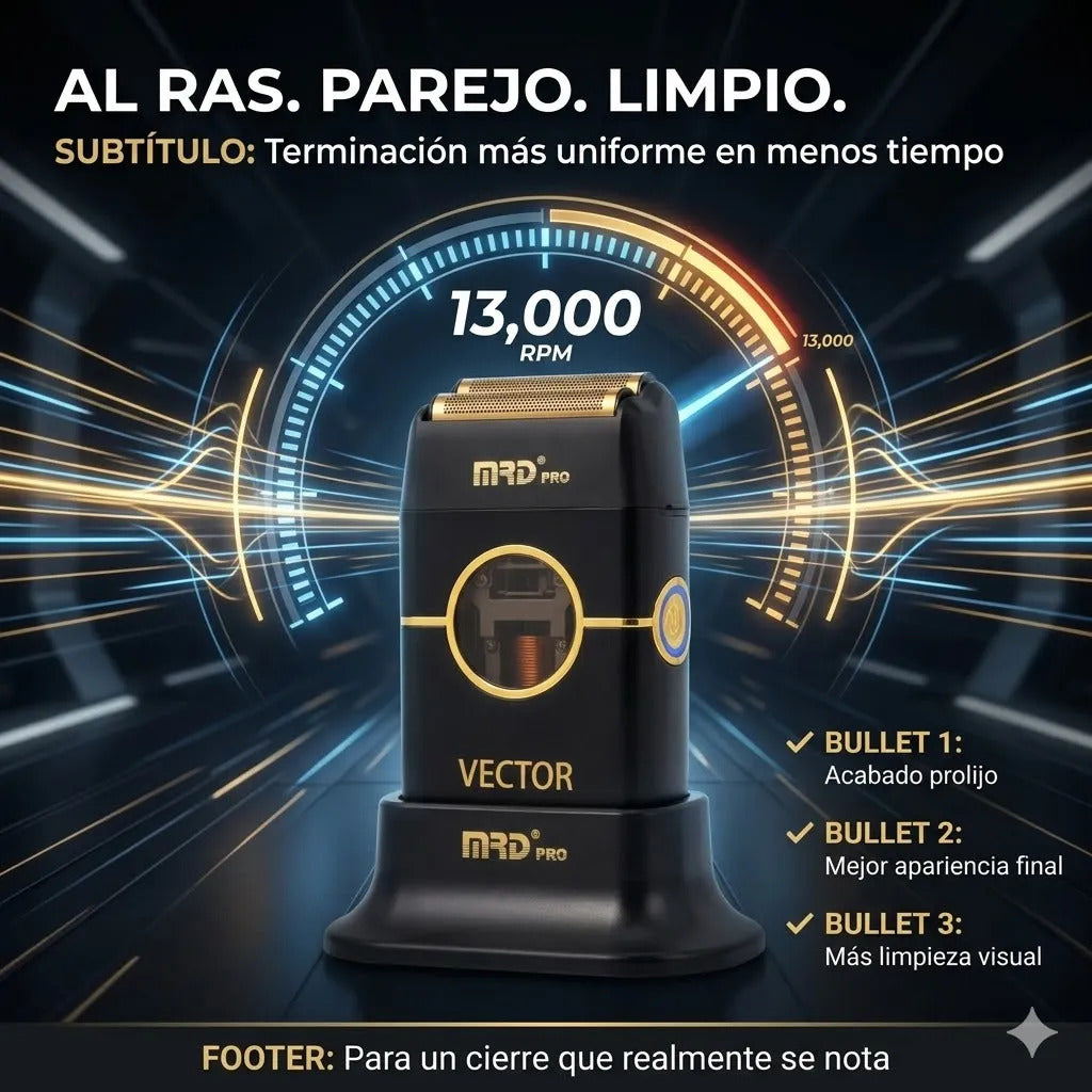 Maquina Cortar Pelo Mrd Shaver Rasuradora Vector 13.000rpm