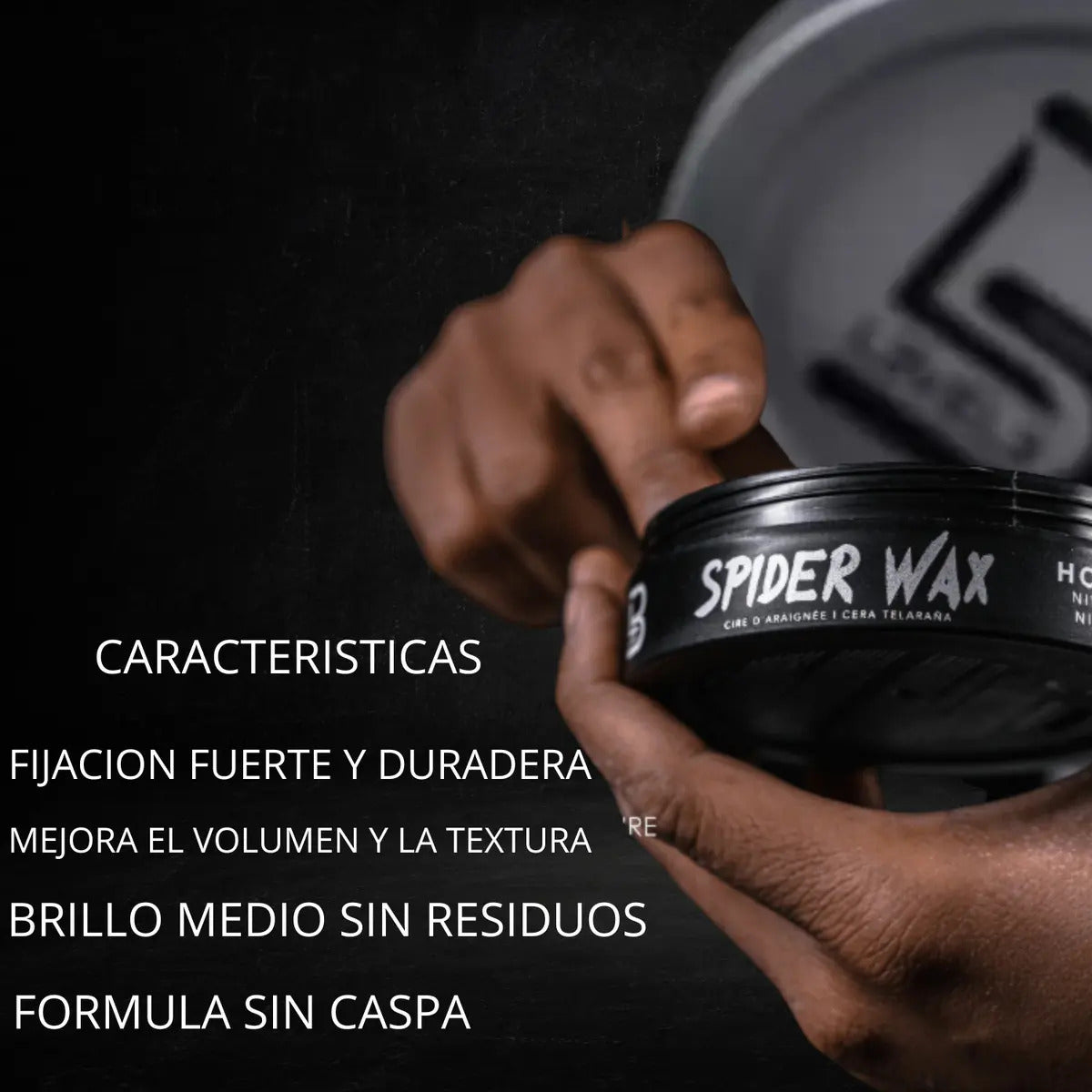 Kit Level 3: Polvo Texturizador Negro + Cera Spider Wax - Volumen y Fijación