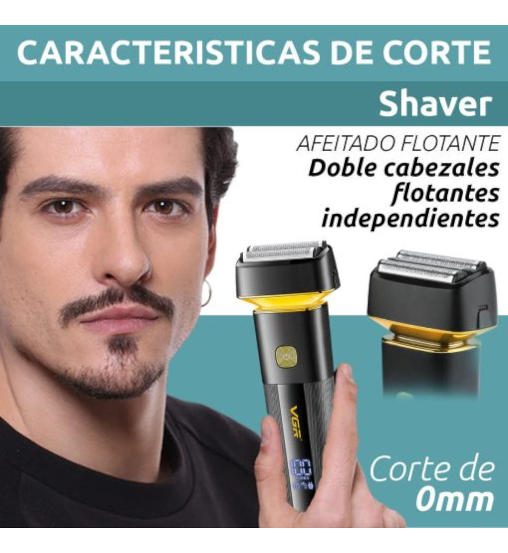 Pack VGR V-192 Trimmer + Shaver 355 Profesional Barbería Recargable