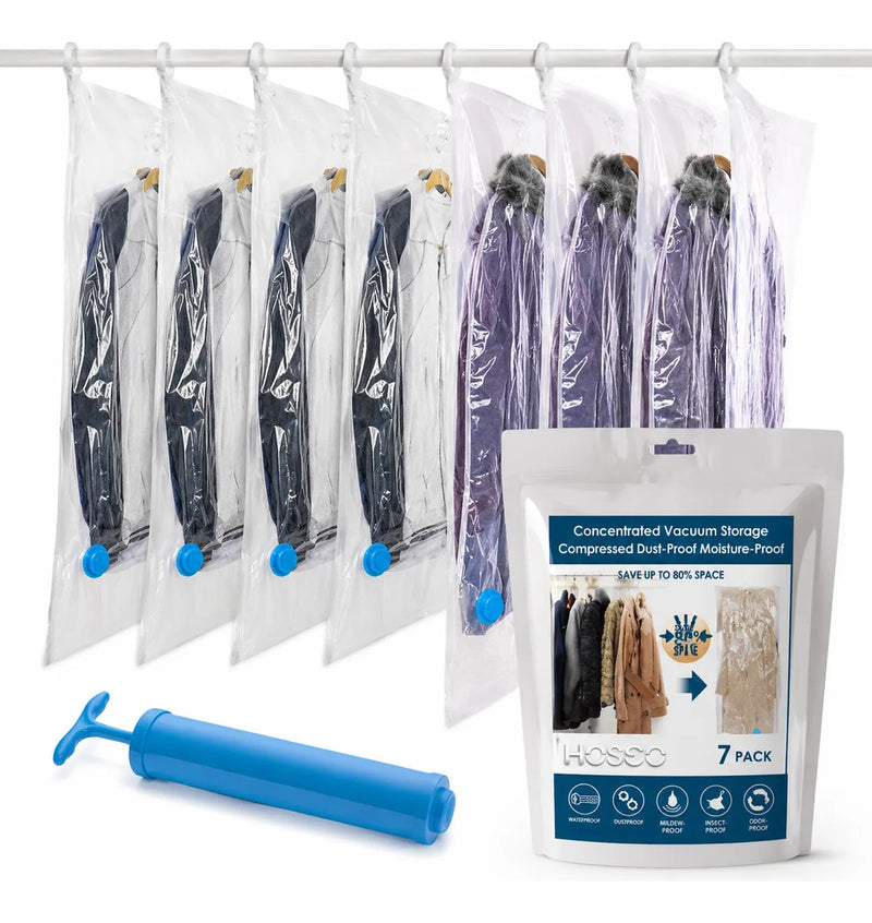 Set 6 Bolsa Al Vacío Ropa Reduce Volumen Ideal Viaje Clóset