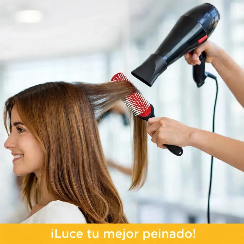 Cepillo Pelo Rizado Profesional Redondo Desenreda Rapido