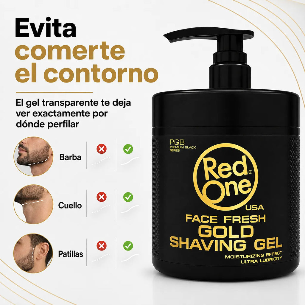 Gel Para Afeitar Transparente Red One Gold 1000 Ml