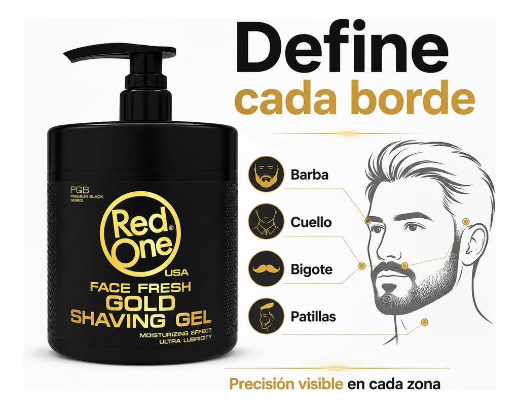Gel Para Afeitar Transparente Red One Gold 1000 Ml