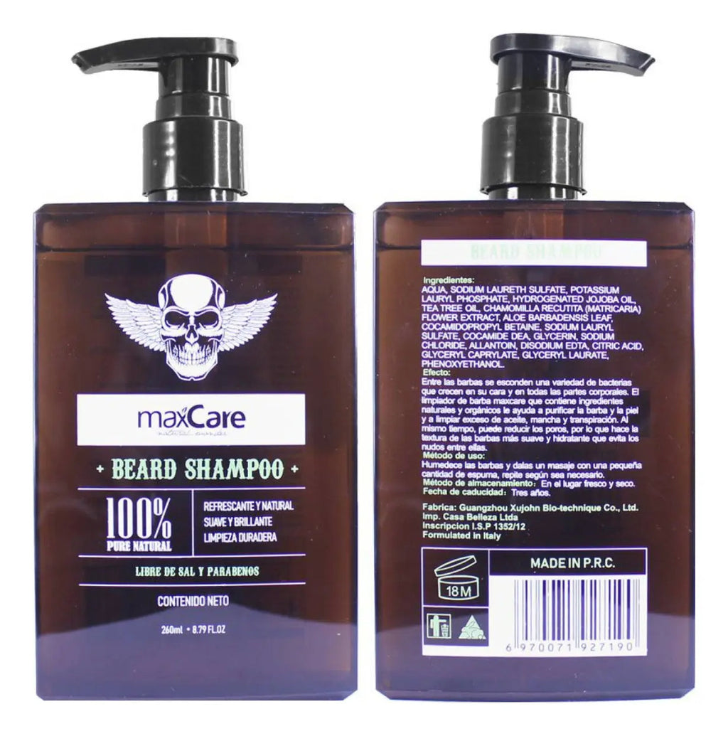 Kit de Cuidado para Barba Profesional - Aceite, Bálsamo y Cepillo de Madera