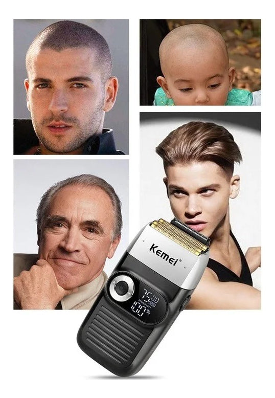Kit Barbería Profesional Kemei: Clipper 1986 + Shaver 2026 + Trimmer i32s