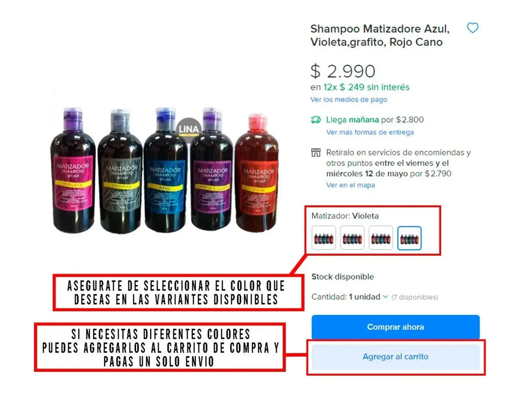 Shampoo Matizador Profesional - Neutralizante de Tonos para Cabello Teñido y Decolorado