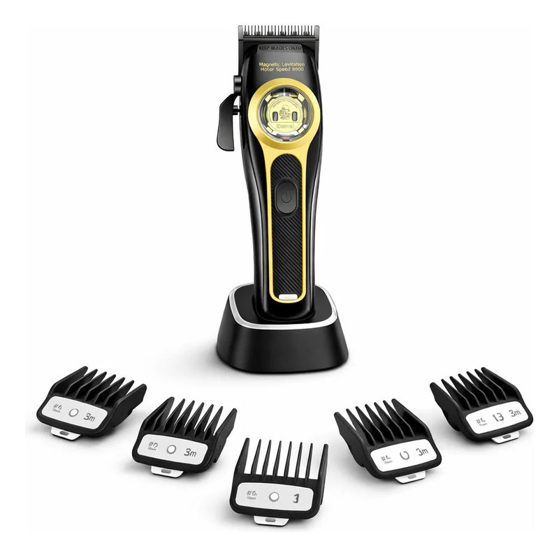 Máquina De Cortar Pelo Inalambrica Kemei 2373 Barbería Negro