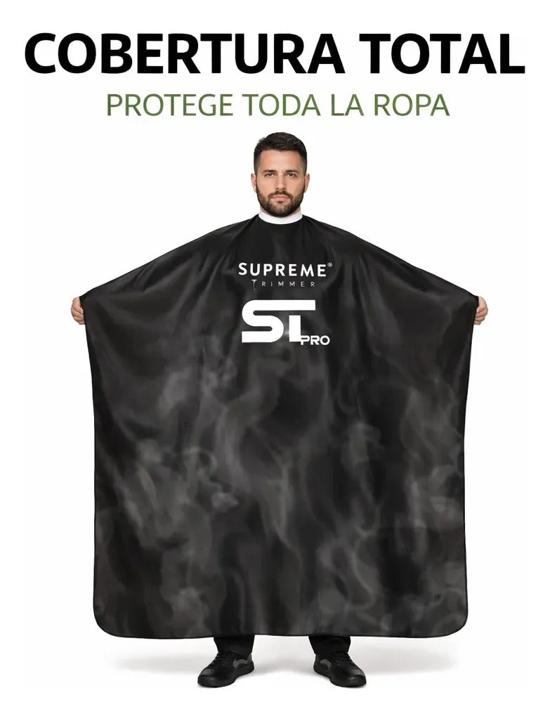 Capa De Barberia Antiestatica Sin Pelos Pegados Corte Limpio
