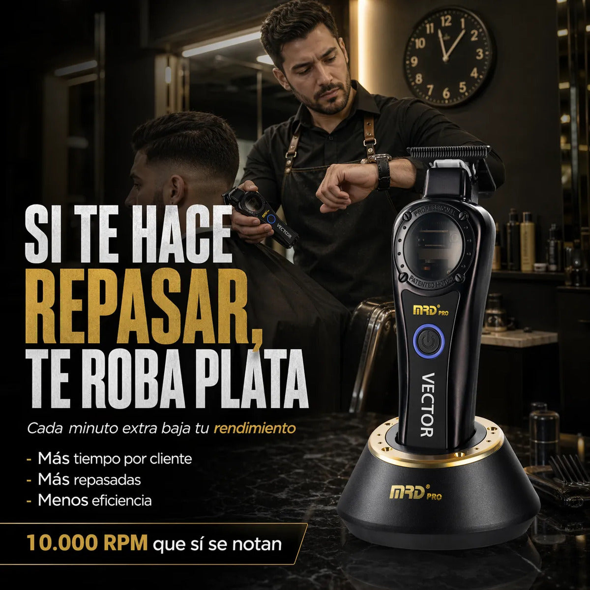 Trimmer Mrd Corta Pelo Profesional Motor Magnético 10.000rpm