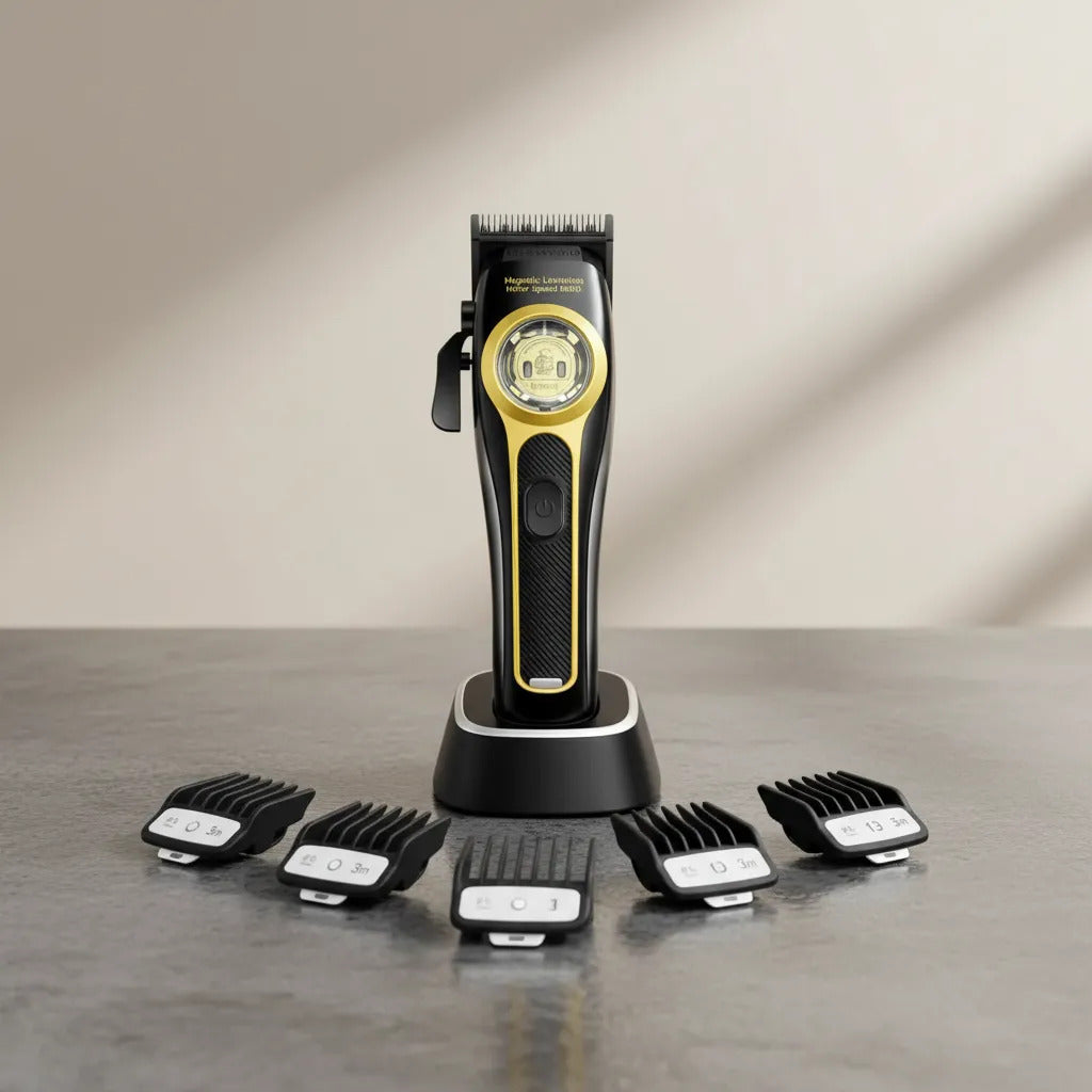 Máquina De Cortar Pelo Inalambrica Kemei 2373 Barbería Negro
