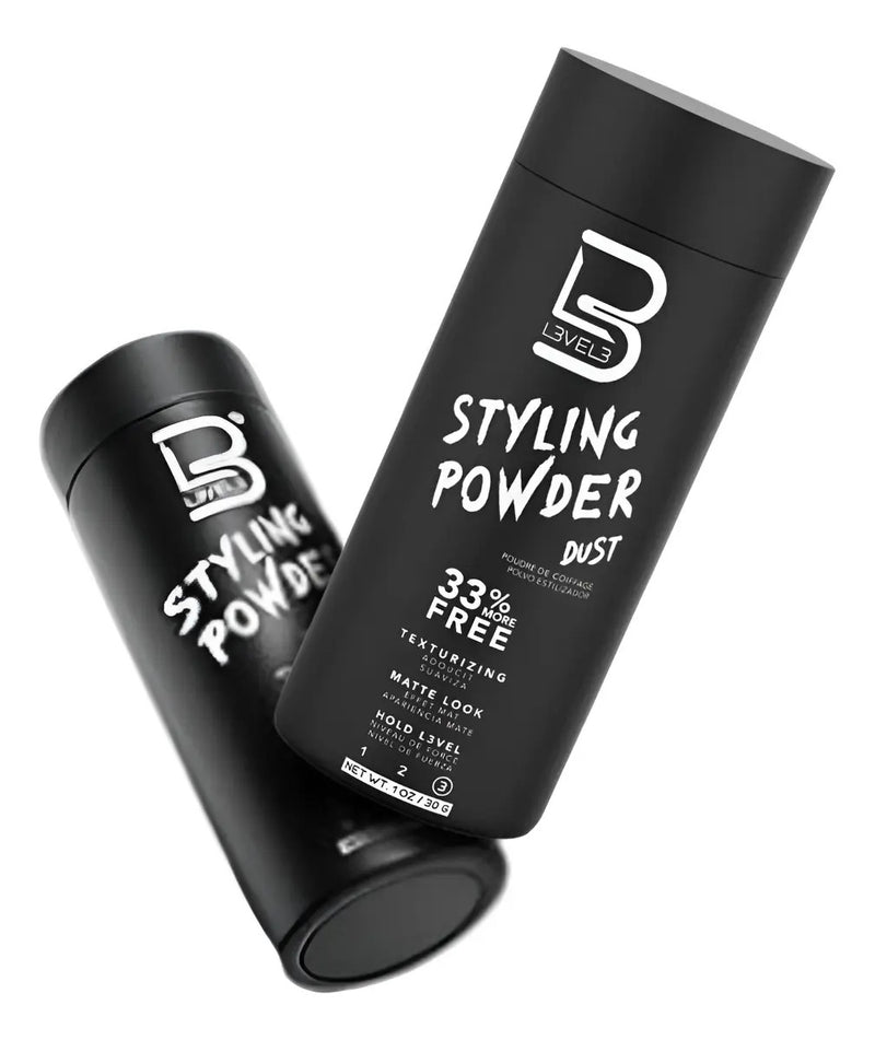 Polvo Texturizador Level 3 Negro - Fijación Fuerte y Volumen Extremo 30g