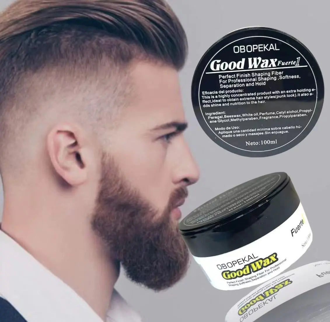 Cera Obopekal Para Barba Cabello Gel Pomada Capilar Barbería