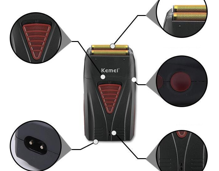 Set Kemei Profesional: Afeitadora Shaver KM-1102 + Patillera Perfiladora KM-2299