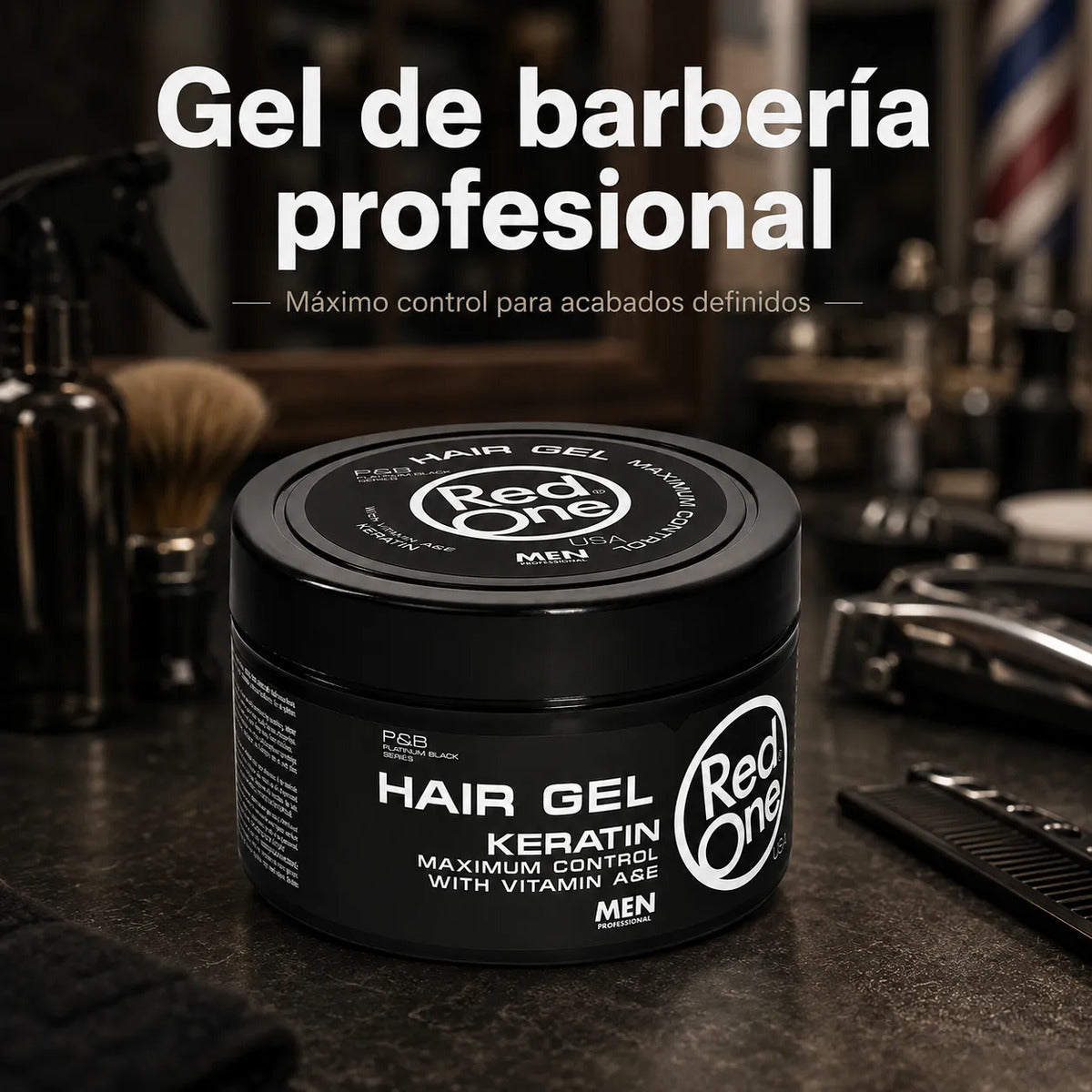 Gel Fijador Hombre Peinado Definido Keratin 450 Ml
