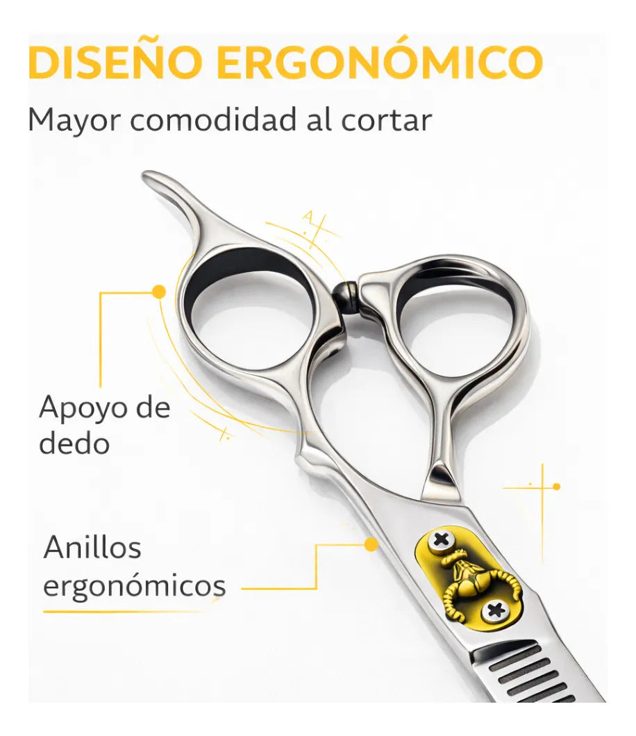 Tijeras Profesionales Peluquería Pack Corte+esculpidora 6.0