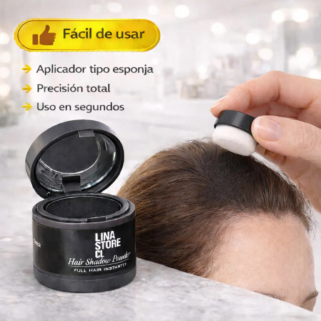 Polvo Capilar Efecto  Cabello Rápido  Negro+fijadora Capilar