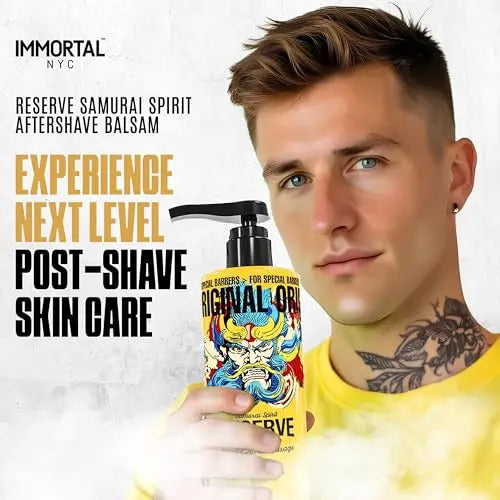 Bálsamo After Shave Immortal NYC Samurai Spirit - Hidratante Profesional 500ml