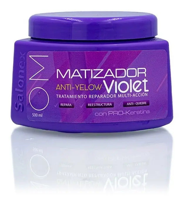 Pack Salomex Matizador Profesional - Shampoo y Crema (Violeta, Azul o Grafito)