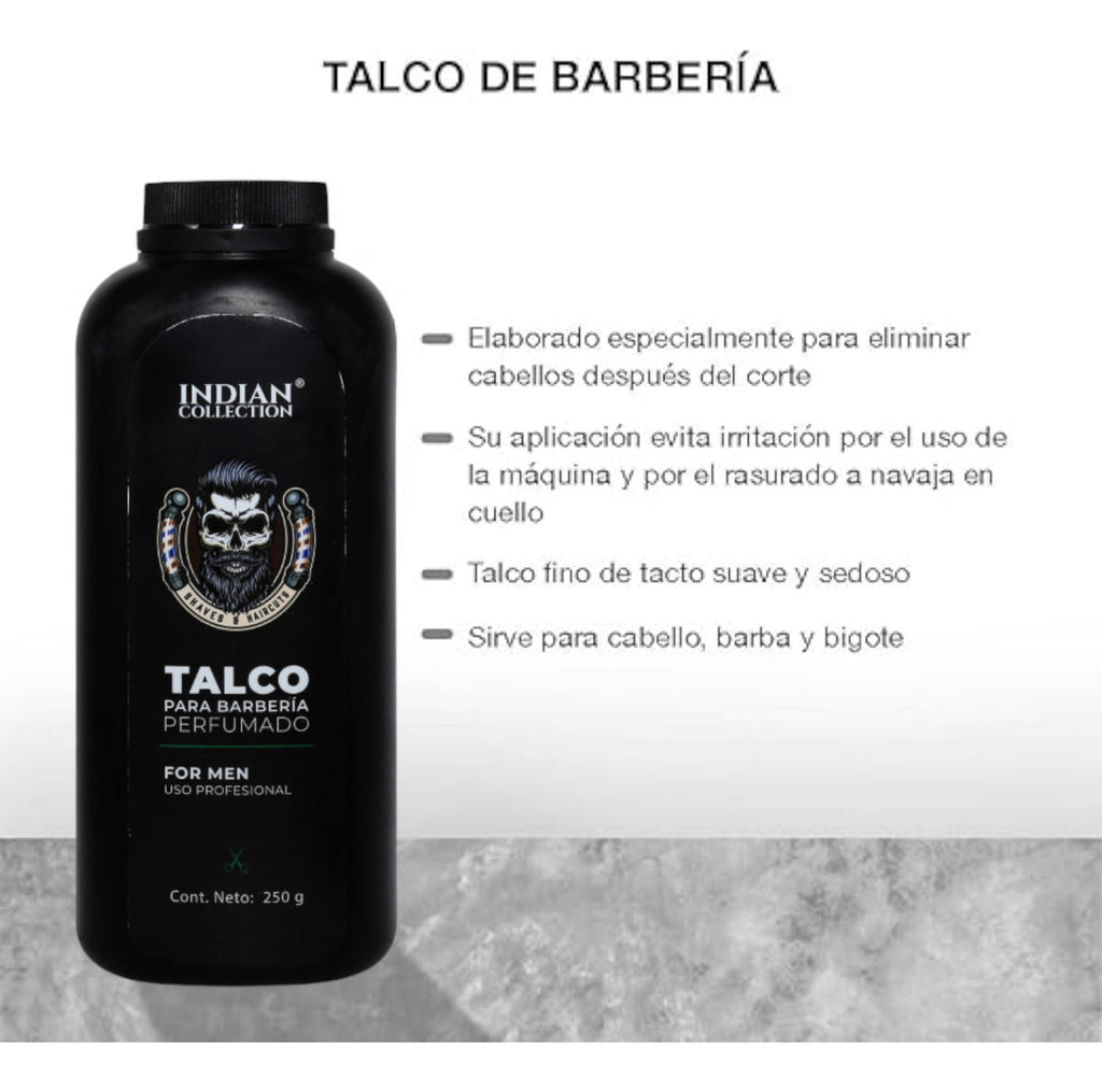 Talco Profesional Perfumado para Barbería - Calma y Suaviza Post-Corte