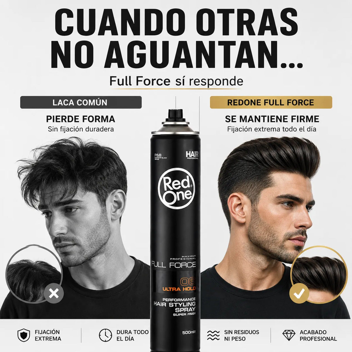 Laca Fijadora Cabello Profesional Red One Full Force