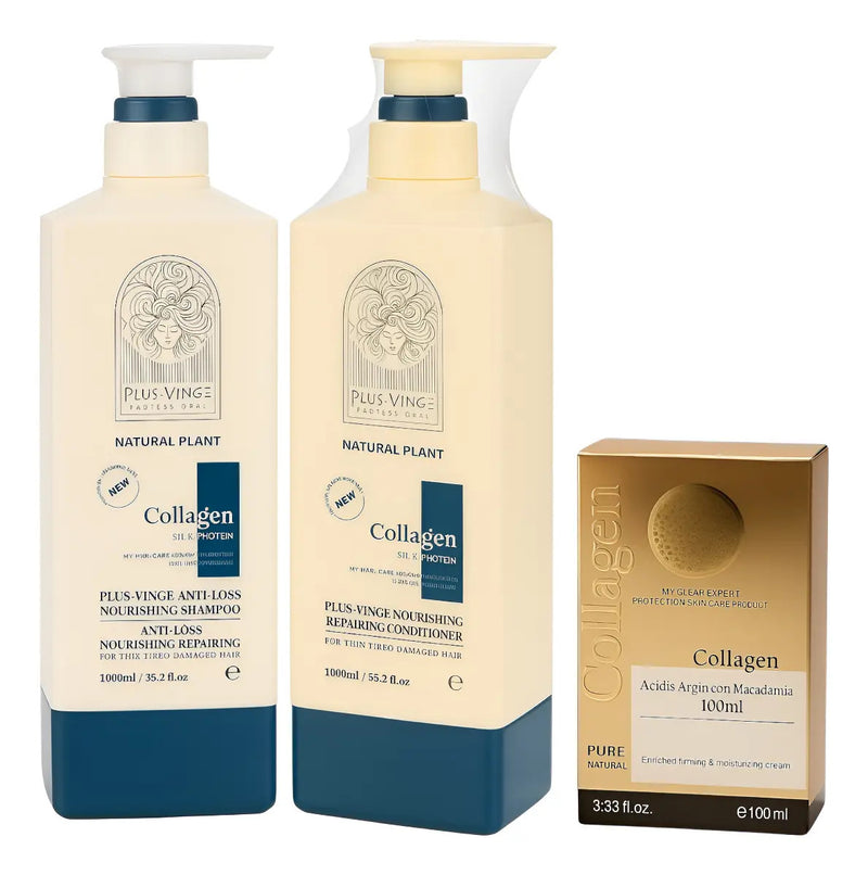 Pack Profesional Plus Vinge Collagen: Shampoo + Acondicionador + Aceite