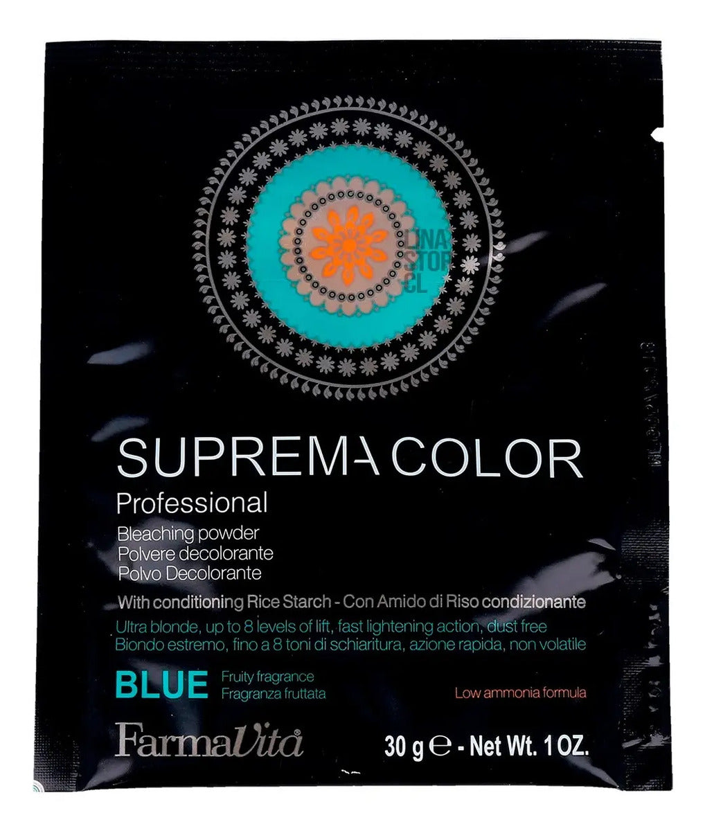 Decolorante Farmavita Suprema Color Azul 30g Profesional Cabello
