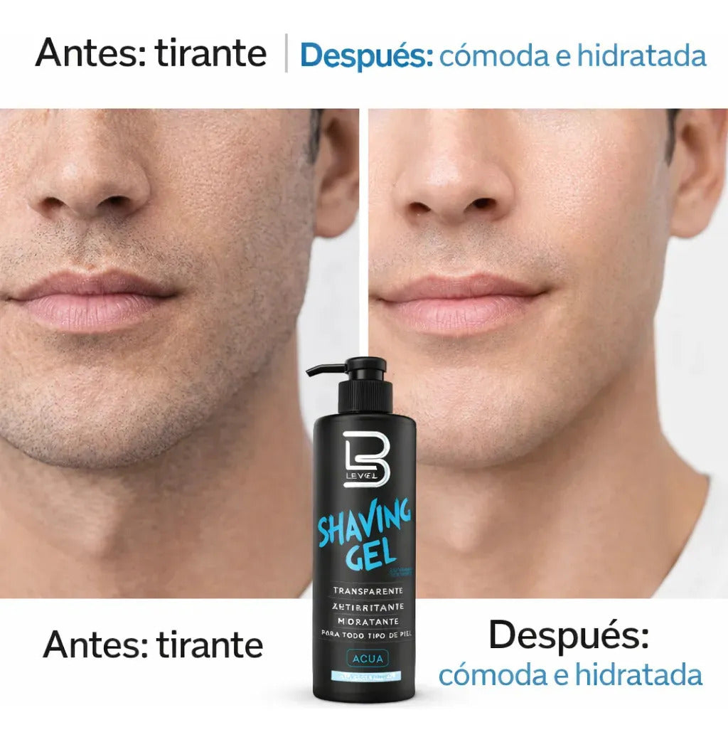 Gel De Afeitado Transparente Level3 Ice Profesional 500ml