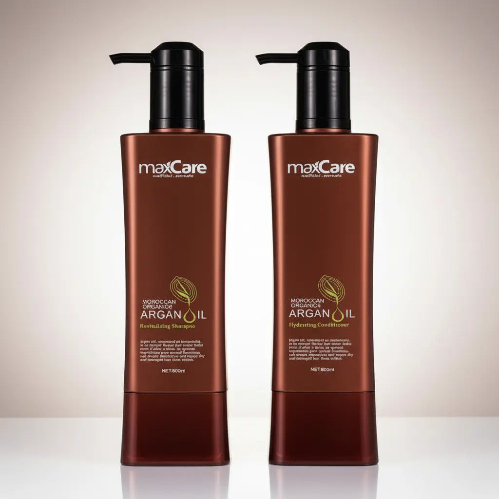 Pack Max Care Argán Oil Profesional - Shampoo y Acondicionador 800ml Sin Sulfatos