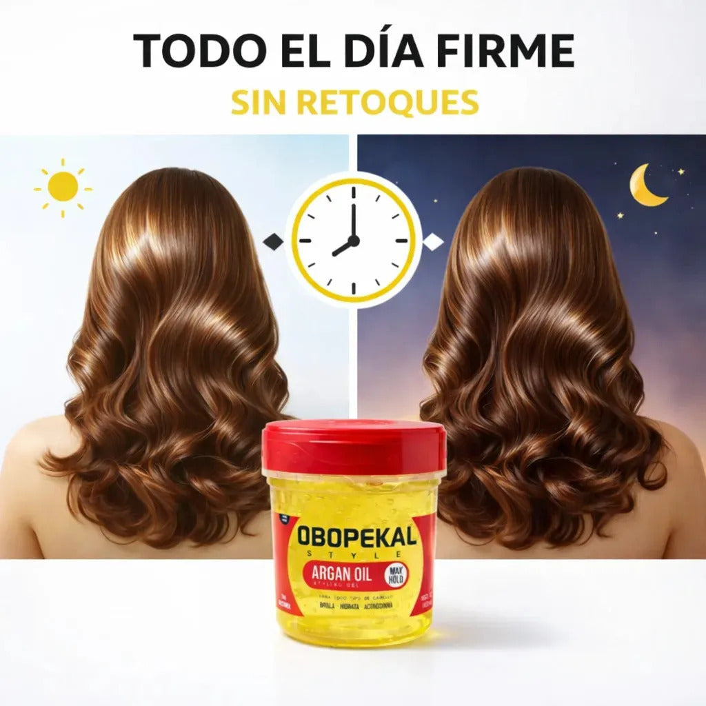 Gel Fijador De Cabello Alta Fijación Sin Resequedad  Argán