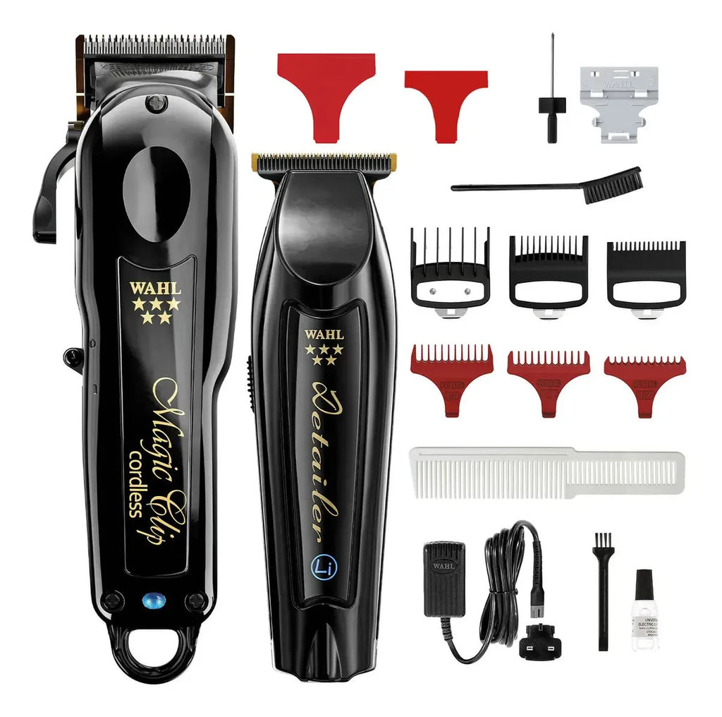 Combo Cortadora Pelo + Afeitadora Wahl Inalámbrica Magic Clip Cordless