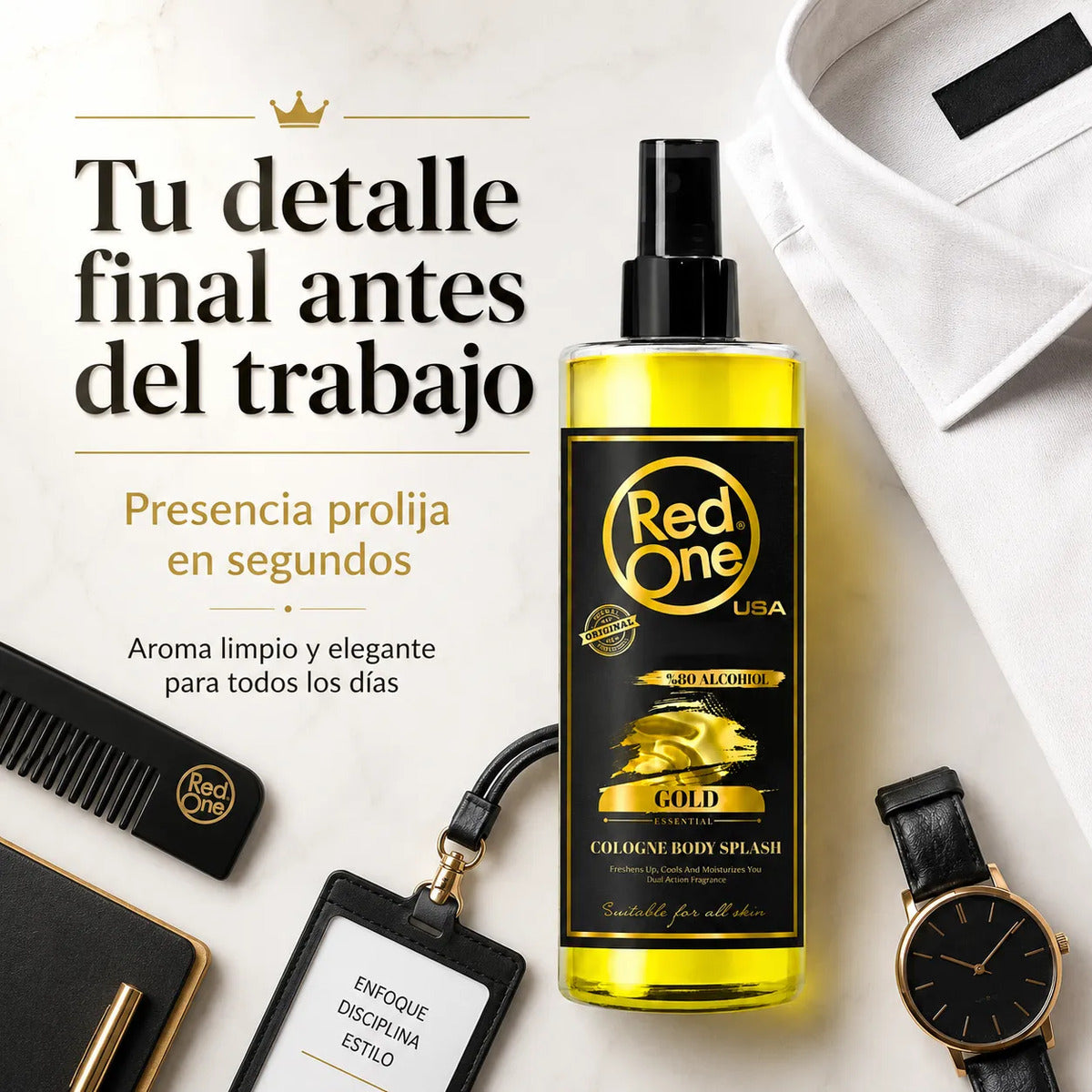 Red One Gold Body Splash 400ml Colonia Masculina Spray