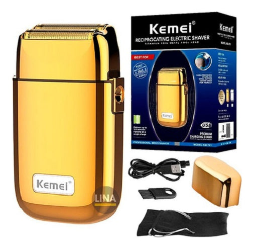 Pack Gold Kemei: Trimmer Profesional KM-1949 + Shaver Rasuradora TX1