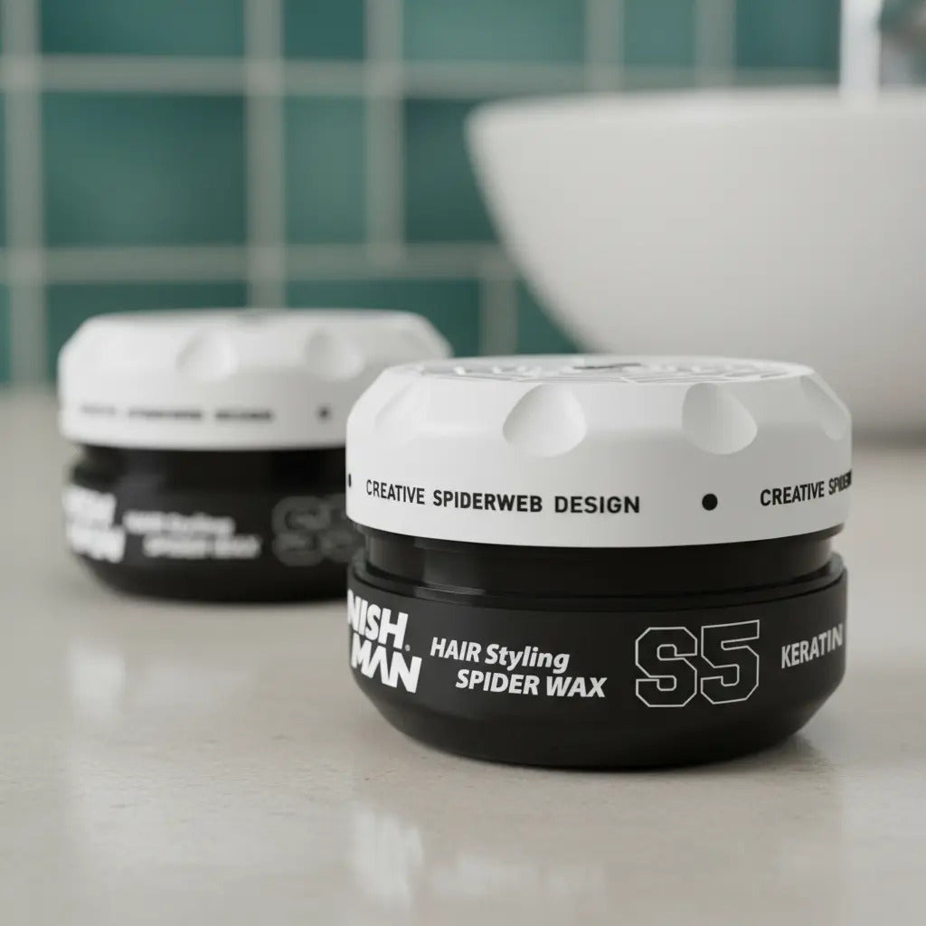 Cera Nishman S5 Spider Wax White 150ml - Efecto Telaraña y Fijación Flexible