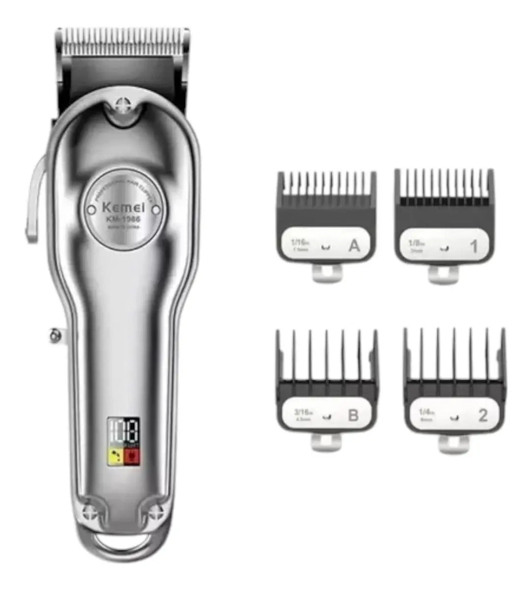 Kit de Barbería Profesional Kemei: Clipper 1986 + Trimmer Buddha 1974a + Shaver 2026