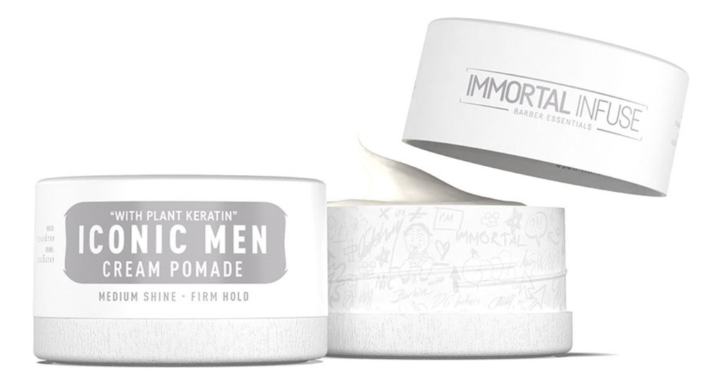 Cera Immortal Iconic Men Cream Pomade - Fijación Natural y Bajo Brillo 150ml