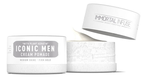 Cera Immortal Iconic Men Cream Pomade - Fijación Natural y Bajo Brillo 150ml