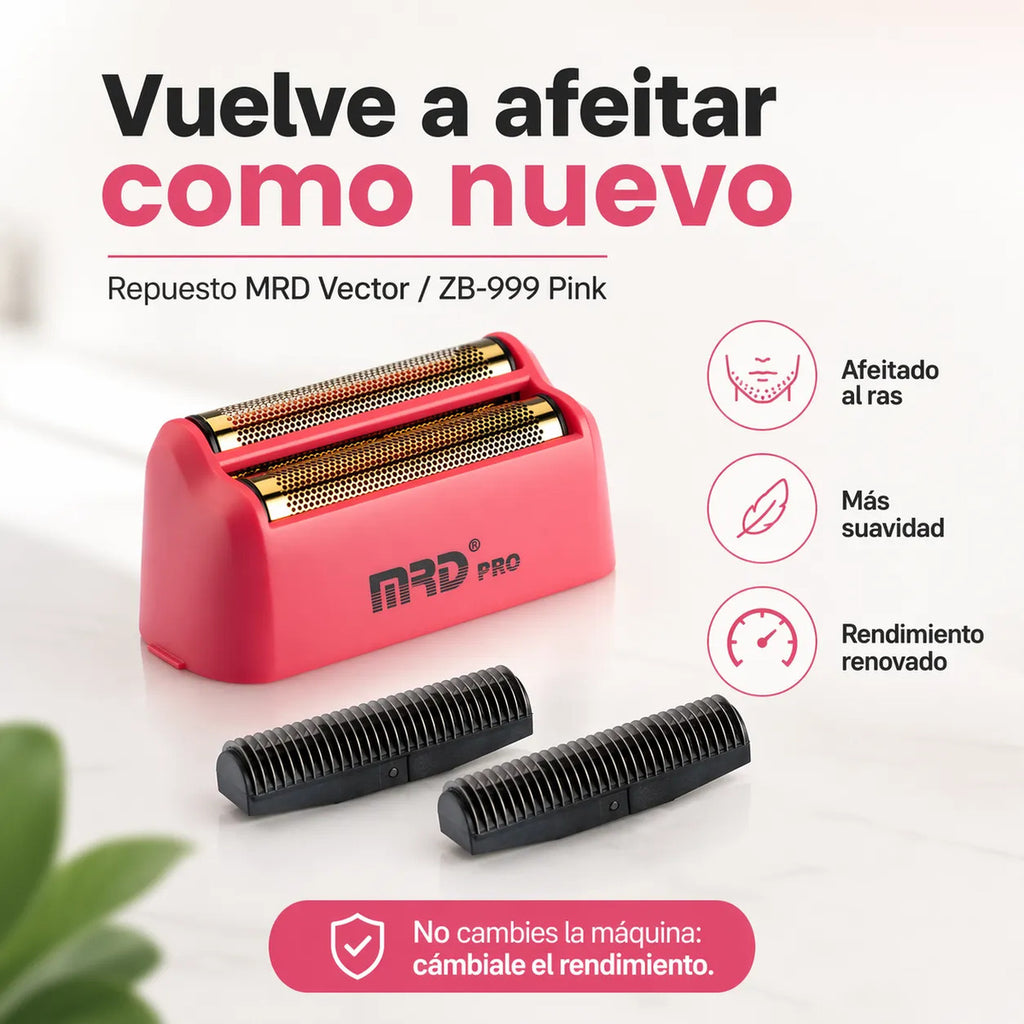 Repuesto Shaver Mrd Vector Zb-999 Cabezal Maya Cuchilla Rosa