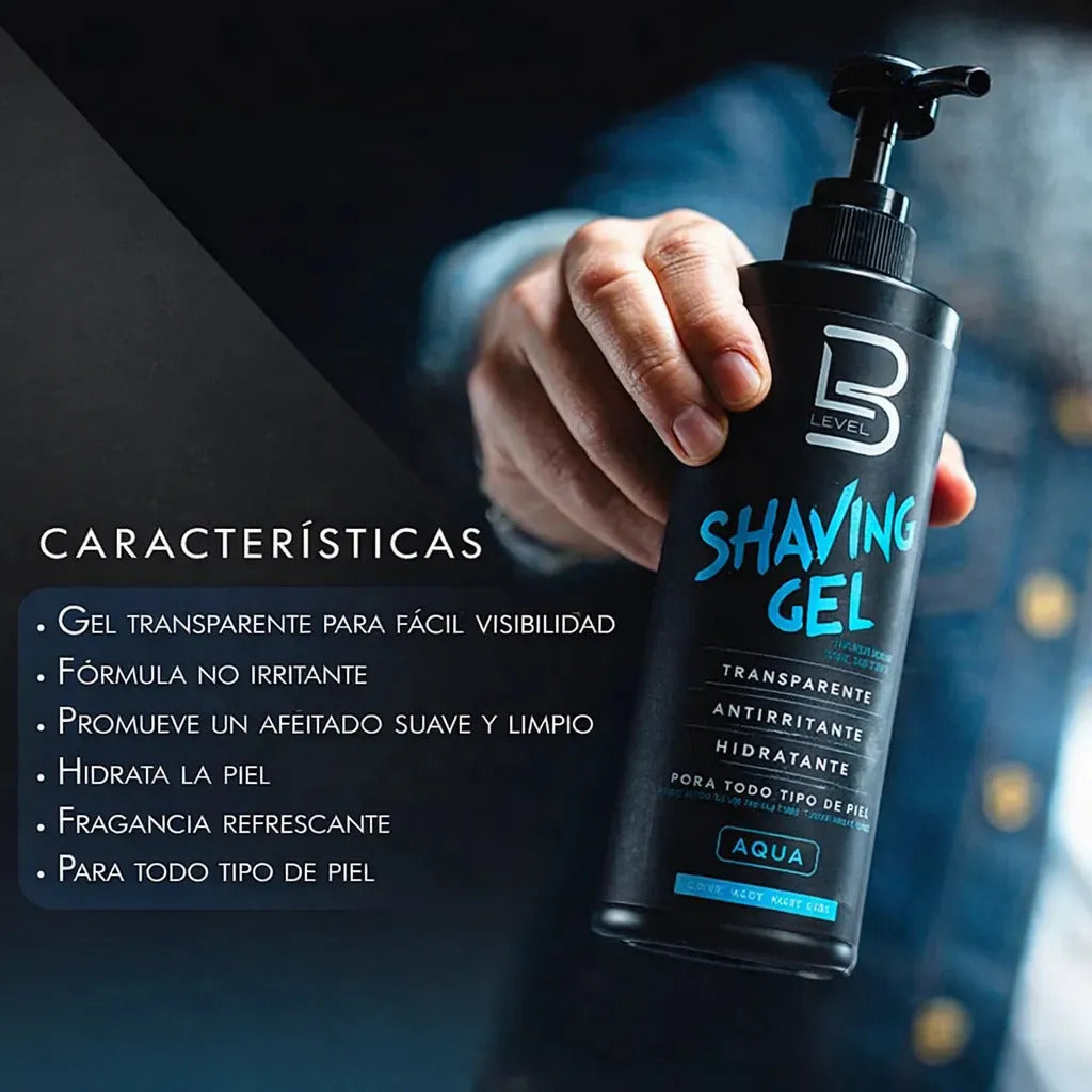 Gel De Afeitado Transparente Level3 Ice Profesional 500ml