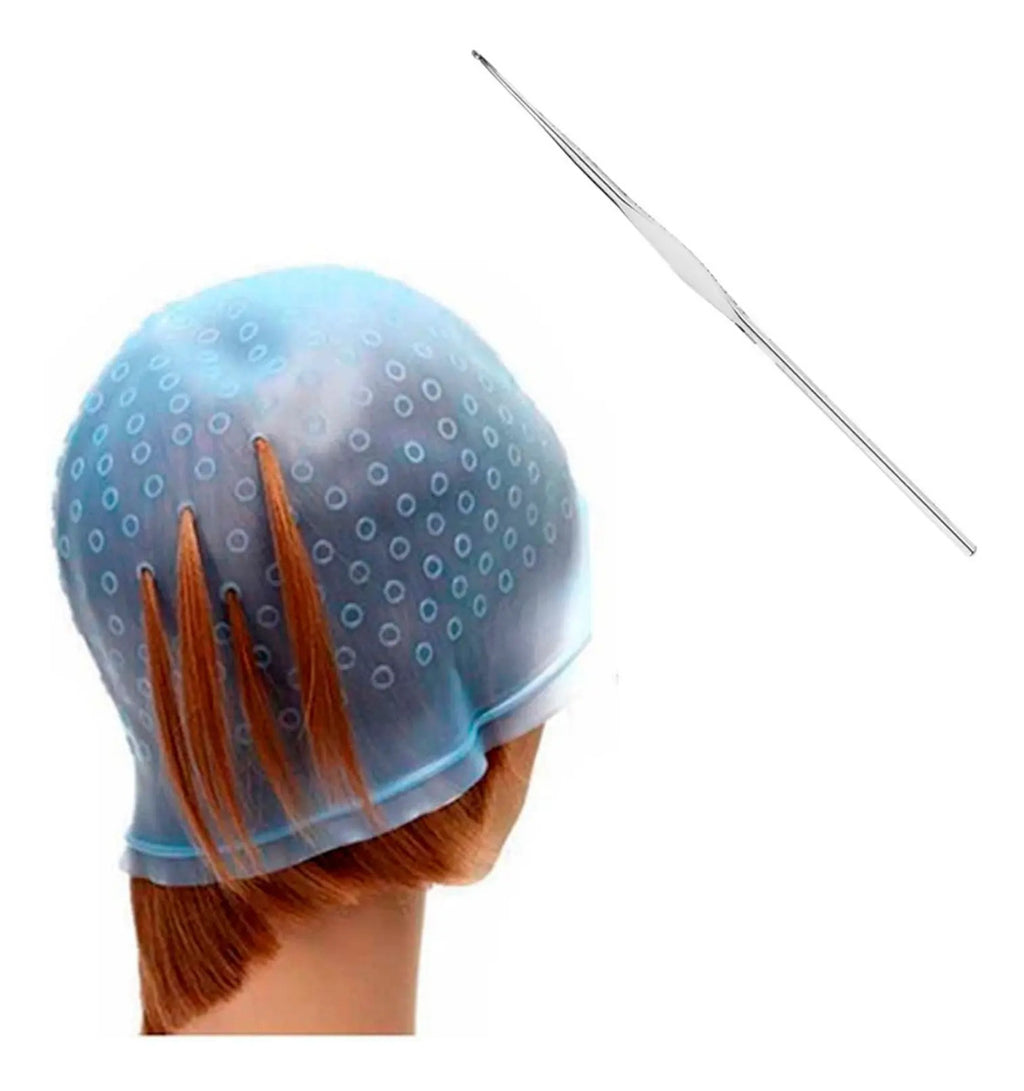 Pack Decolorante Azul 500g + Gorro Mechas Crochet Profesional