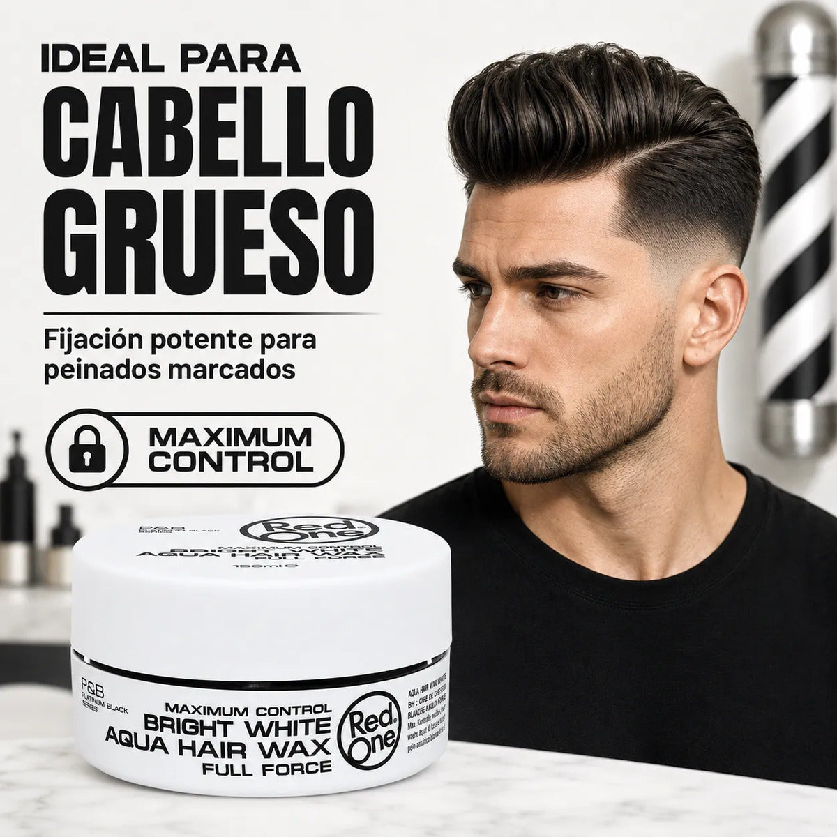 Cera Capilar Red One Bright White Control Fuerte 150ml