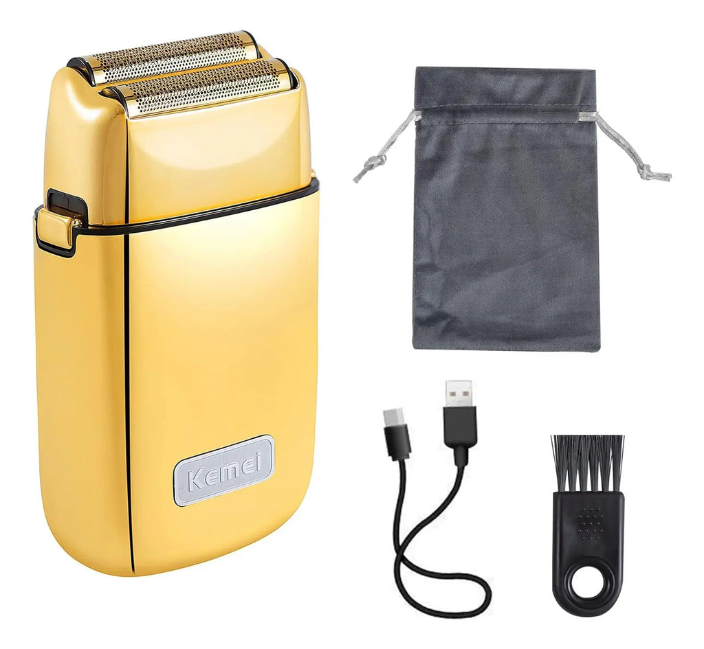 Kit de Barbería Profesional Kemei: Clipper 1986 + Trimmer i32S + Shaver TX1