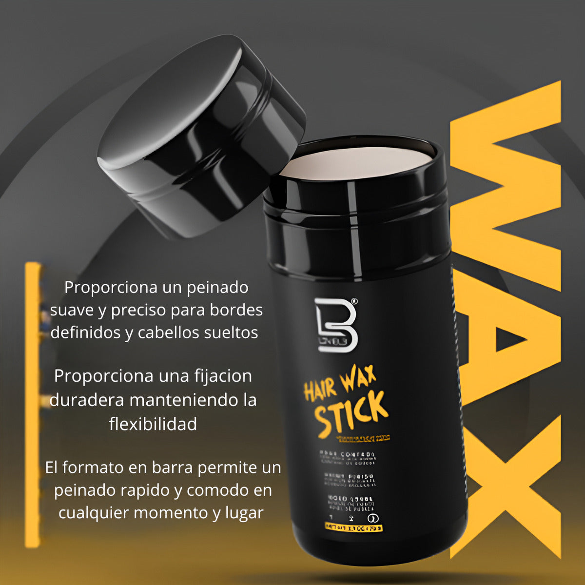 Cera en Barra Level 3 Hair Wax Stick - Fijación Máxima y Brillo 75g